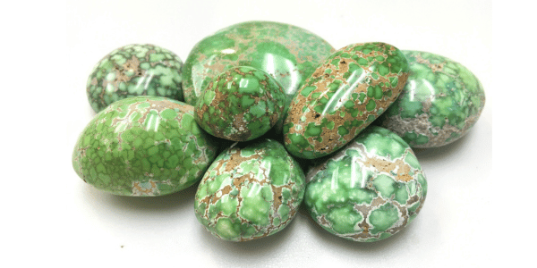 No.976 カップ、グリーン石 AMERICAN GEMSTONE: CARICO LAKE TURQUOISE